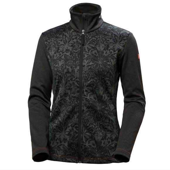 Helly Hansen Graphic Fleece Jacket Grey Women's Small - Picture 1 of 8